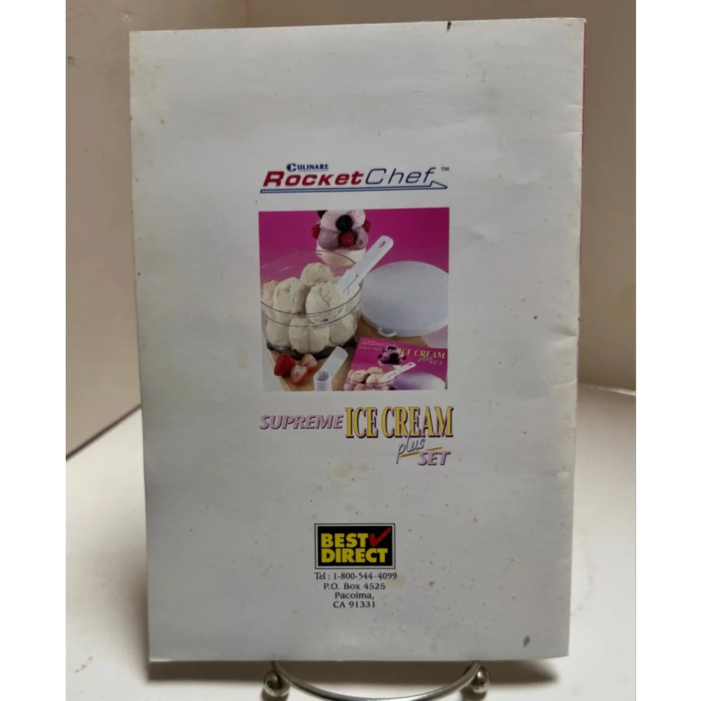 Rocket Chef Supreme Ice Cream Recipe Instruction Booklet ONLY